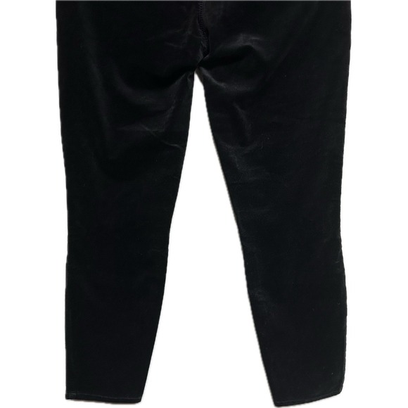 L'AGENCE Marguerite Velvet High Rise 32 Jean Stretch Skinny Noir Black US - Picture 4 of 6